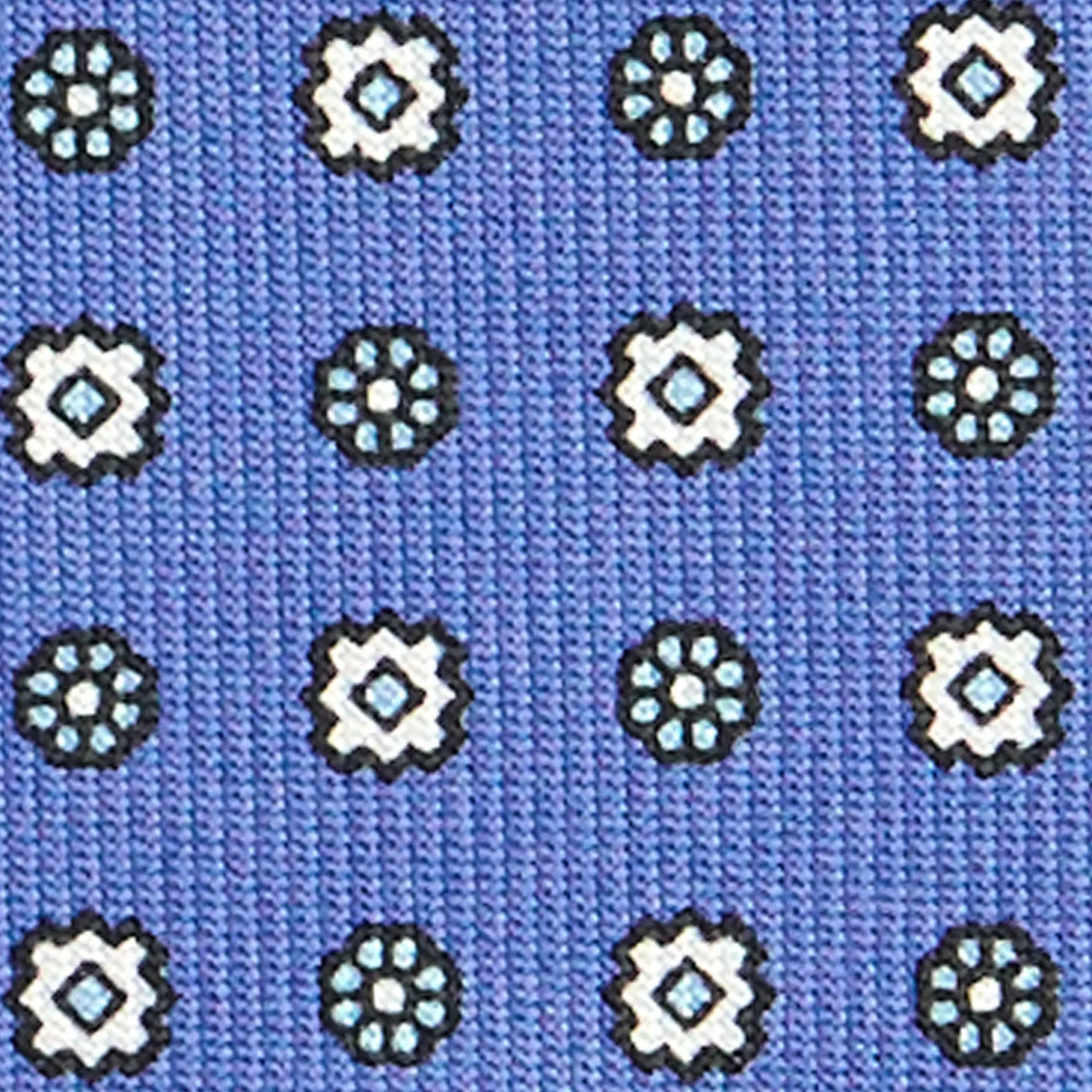 CRAVATTA SARTORIALE CLASSICA IN SETA AZZURRO POLVERE Microfantasia fiore