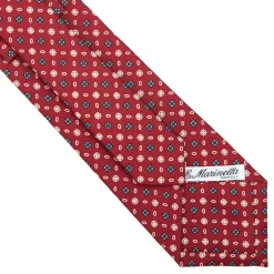 CRAVATTA SARTORIALE CLASSICA IN SETA BORDEAUX Microfantasia fiore