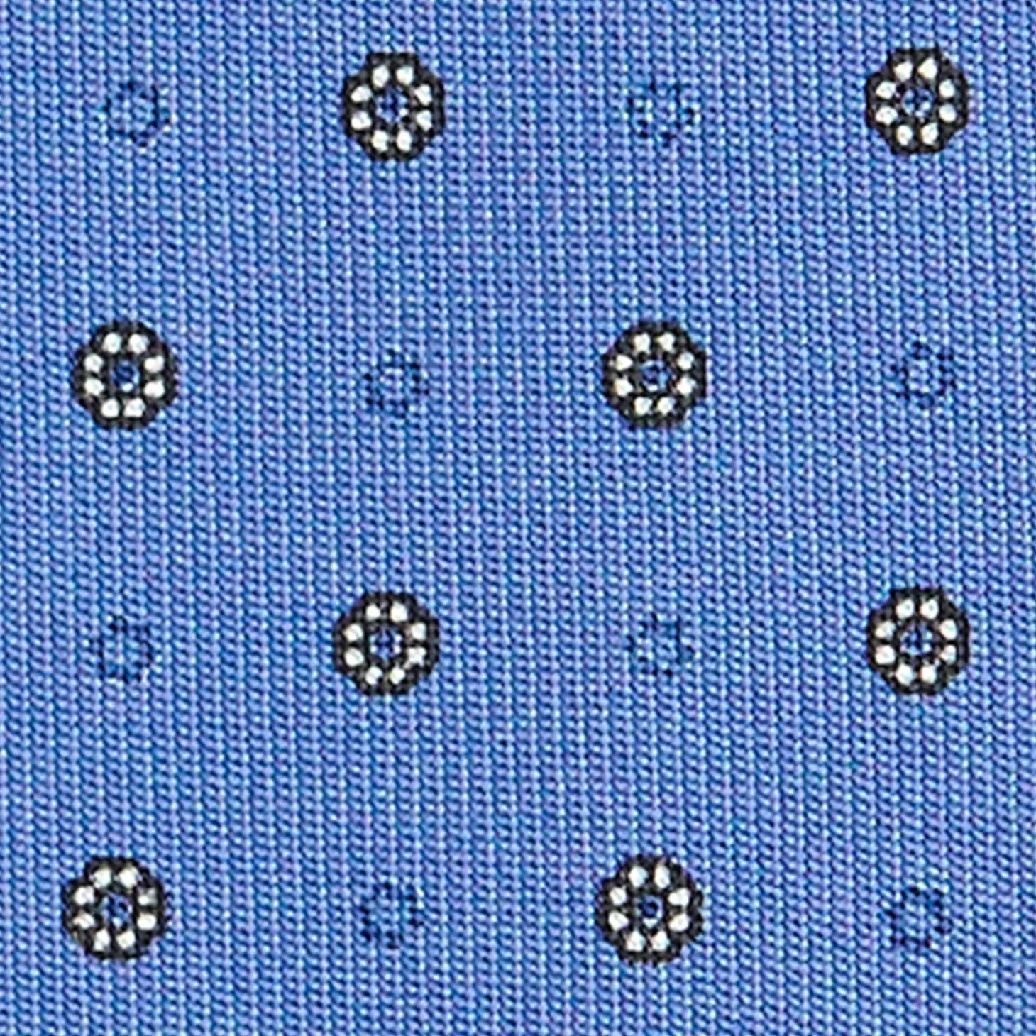 CRAVATTA SARTORIALE CLASSICA IN SETA AZZURRO POLVERE Microfantasia fiore