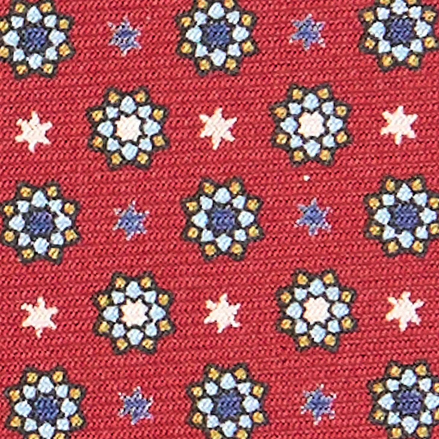 CRAVATTA SARTORIALE CLASSICA IN SETA BORDEAUX Microfantasia fiore