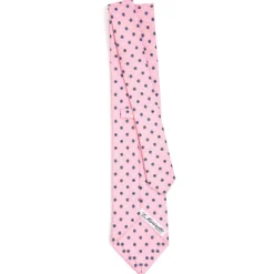CRAVATTA SARTORIALE CLASSICA IN SETA ROSA Microfantasia fiore