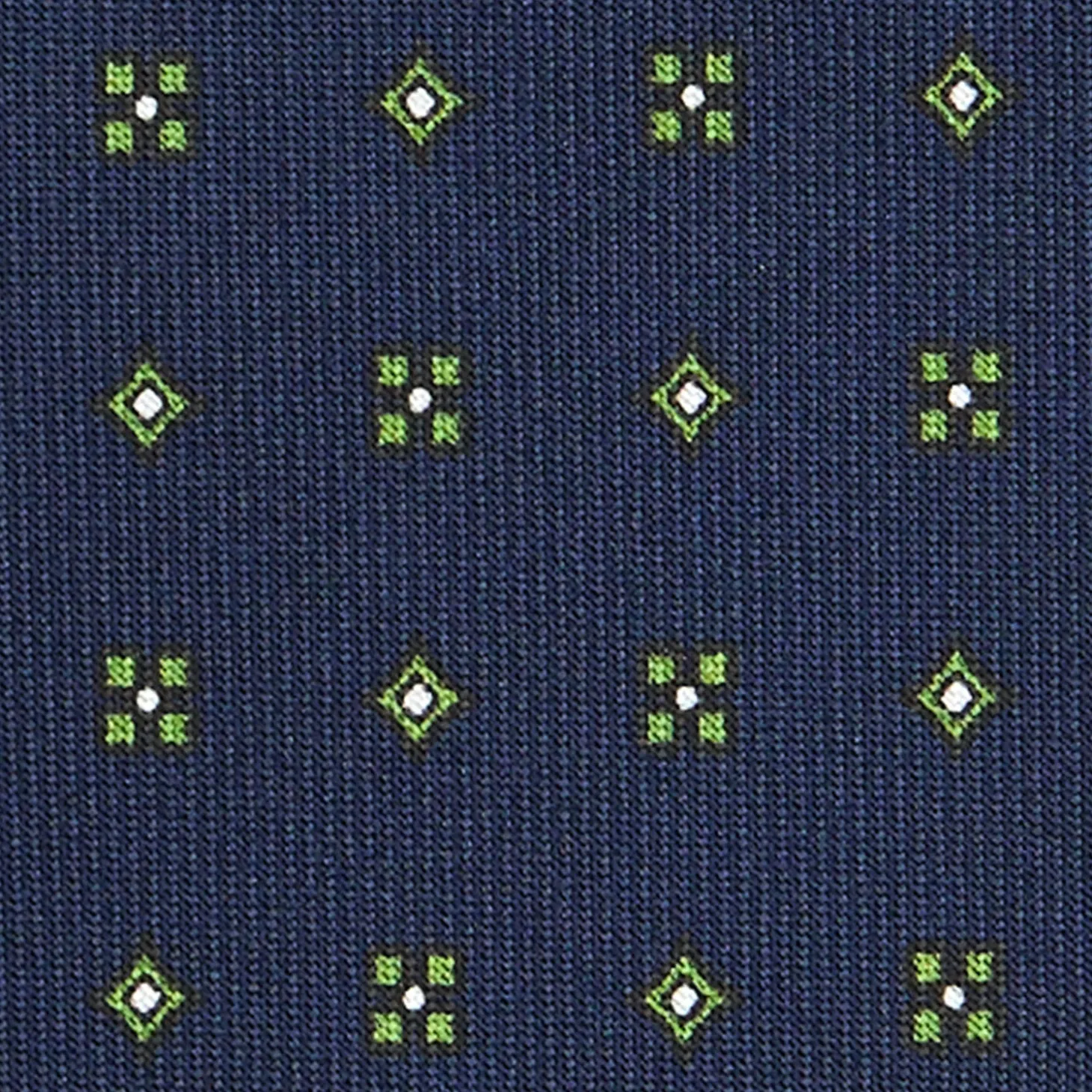 CRAVATTA SARTORIALE CLASSICA IN SETA BLU SCURO Microfantasia fiore