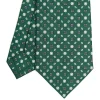 CRAVATTA SARTORIALE CLASSICA IN SETA VERDE SCURO Microfantasia fiore