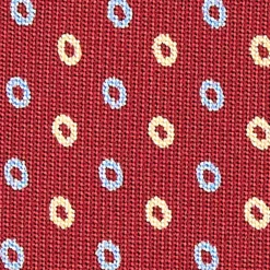 CRAVATTA SARTORIALE CLASSICA IN SETA BORDEAUX Macrofantasia fiore