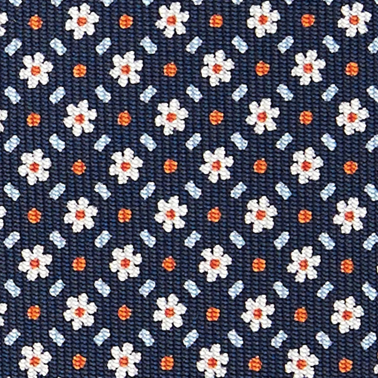 CRAVATTA SARTORIALE CLASSICA IN SETA BLU SCURO Microfantasia