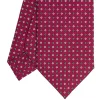 CRAVATTA SARTORIALE CLASSICA IN SETA FUCSIA Microfantasia fiore