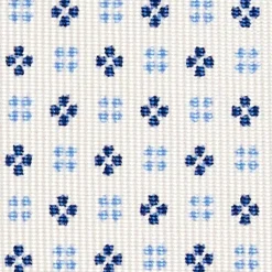 CRAVATTA SARTORIALE CLASSICA IN SETA BIANCA Microfantasia fiore