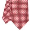 CRAVATTA SARTORIALE CLASSICA IN SETA BORDEAUX Microfantasia fiore