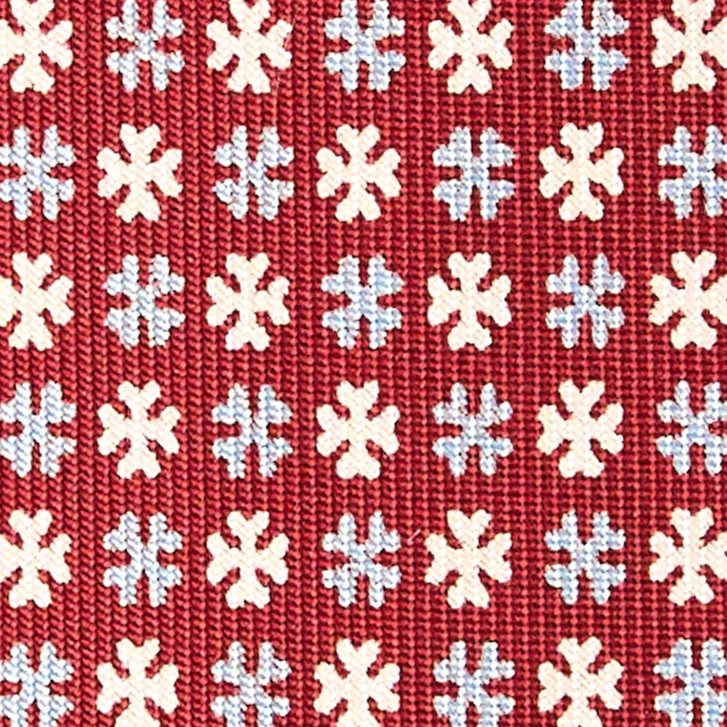 CRAVATTA SARTORIALE CLASSICA IN SETA BORDEAUX Microfantasia fiore