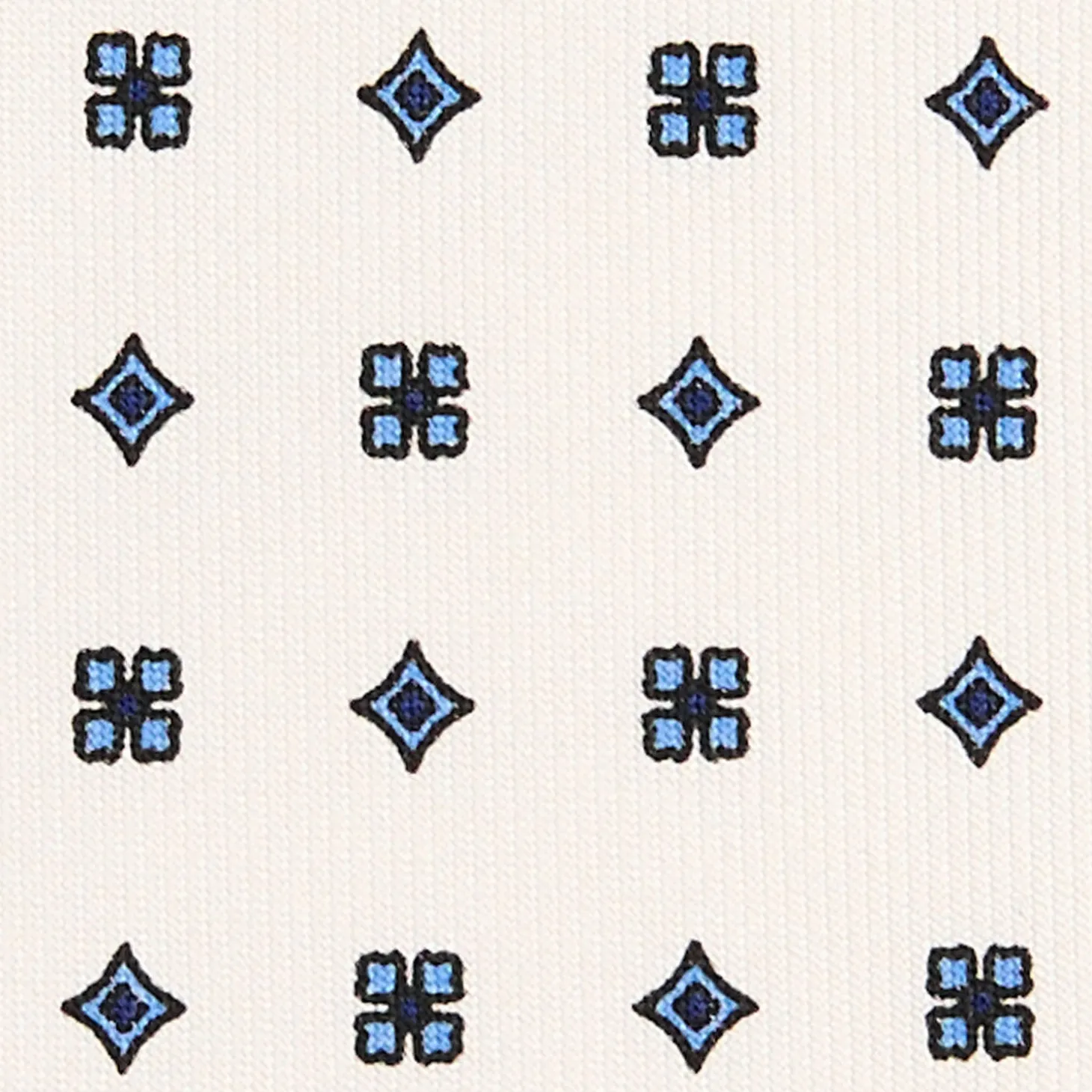 CRAVATTA SARTORIALE CLASSICA IN SETA BIANCA Microfantasia fiore