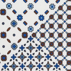 CRAVATTA SARTORIALE CLASSICA IN SETA BIANCA Patchwork