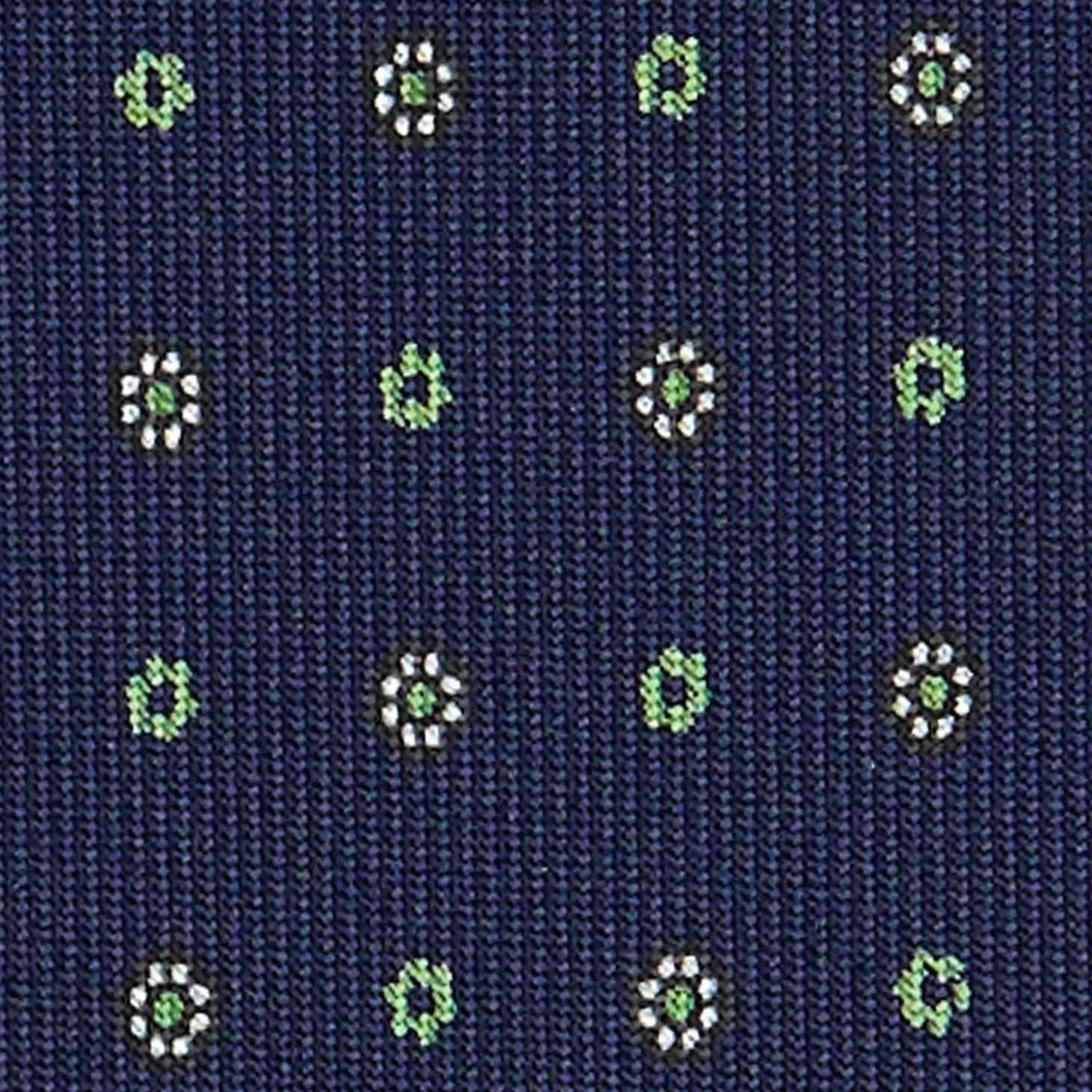 CRAVATTA SARTORIALE CLASSICA IN SETA BLU SCURO Microfantasia fiore