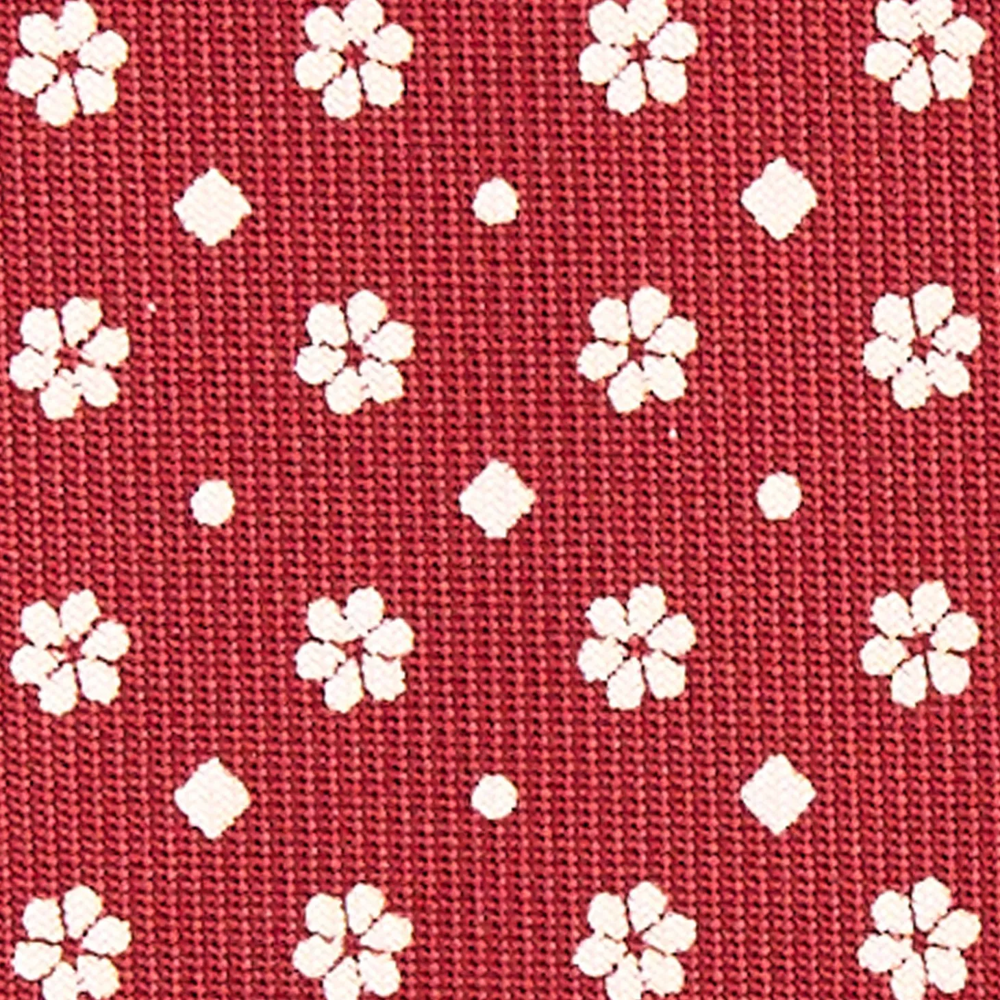 CRAVATTA SARTORIALE CLASSICA IN SETA BORDEAUX Microfantasia fiore