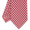 CRAVATTA SARTORIALE CLASSICA IN SETA BORDEAUX Microfantasia fiore