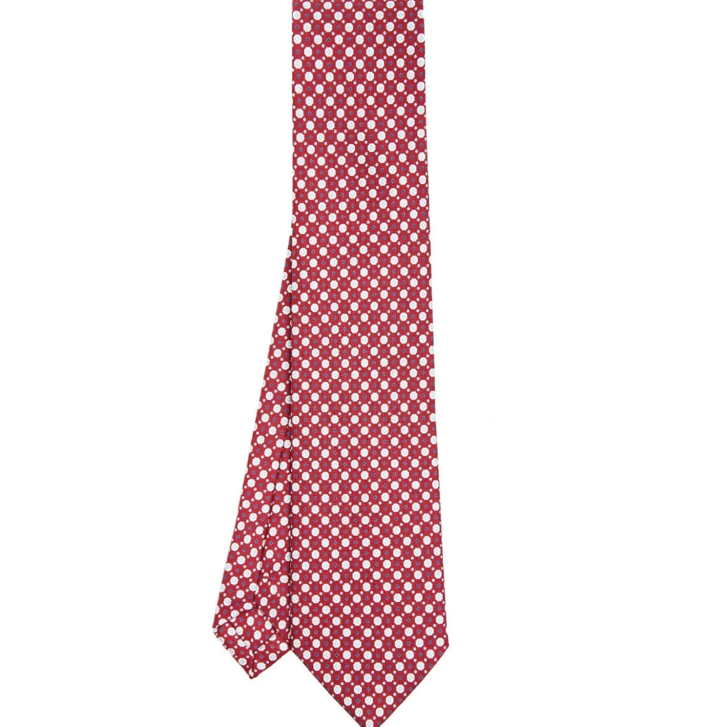 CRAVATTA SARTORIALE CLASSICA IN SETA BORDEAUX Microfantasia fiore