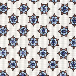 CRAVATTA SARTORIALE CLASSICA IN SETA BIANCA Microfantasia fiore