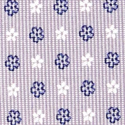 CRAVATTA SARTORIALE CLASSICA IN SETA GRIGIO CHIARO Microfantasia fiore