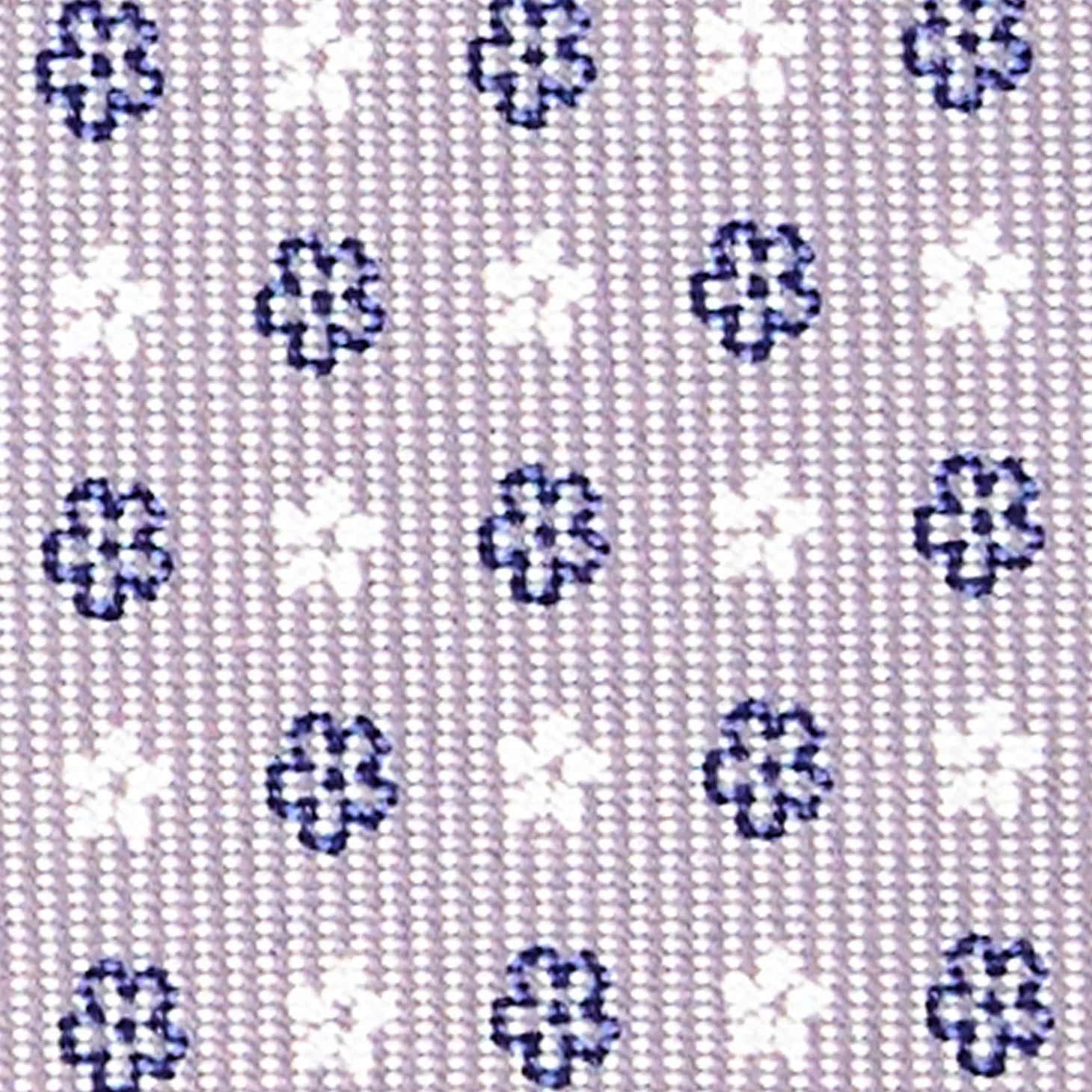 CRAVATTA SARTORIALE CLASSICA IN SETA GRIGIO CHIARO Microfantasia fiore