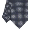 CRAVATTA SARTORIALE CLASSICA IN SETA BLU SCURO Microfantasia fiore
