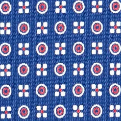 CRAVATTA SARTORIALE CLASSICA IN SETA BLU Microfantasia fiore