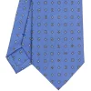 CRAVATTA SARTORIALE CLASSICA IN SETA AZZURRO POLVERE Microfantasia fiore