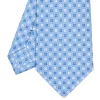 CRAVATTA SARTORIALE CLASSICA IN SETA AZZURRA Microfantasia fiore