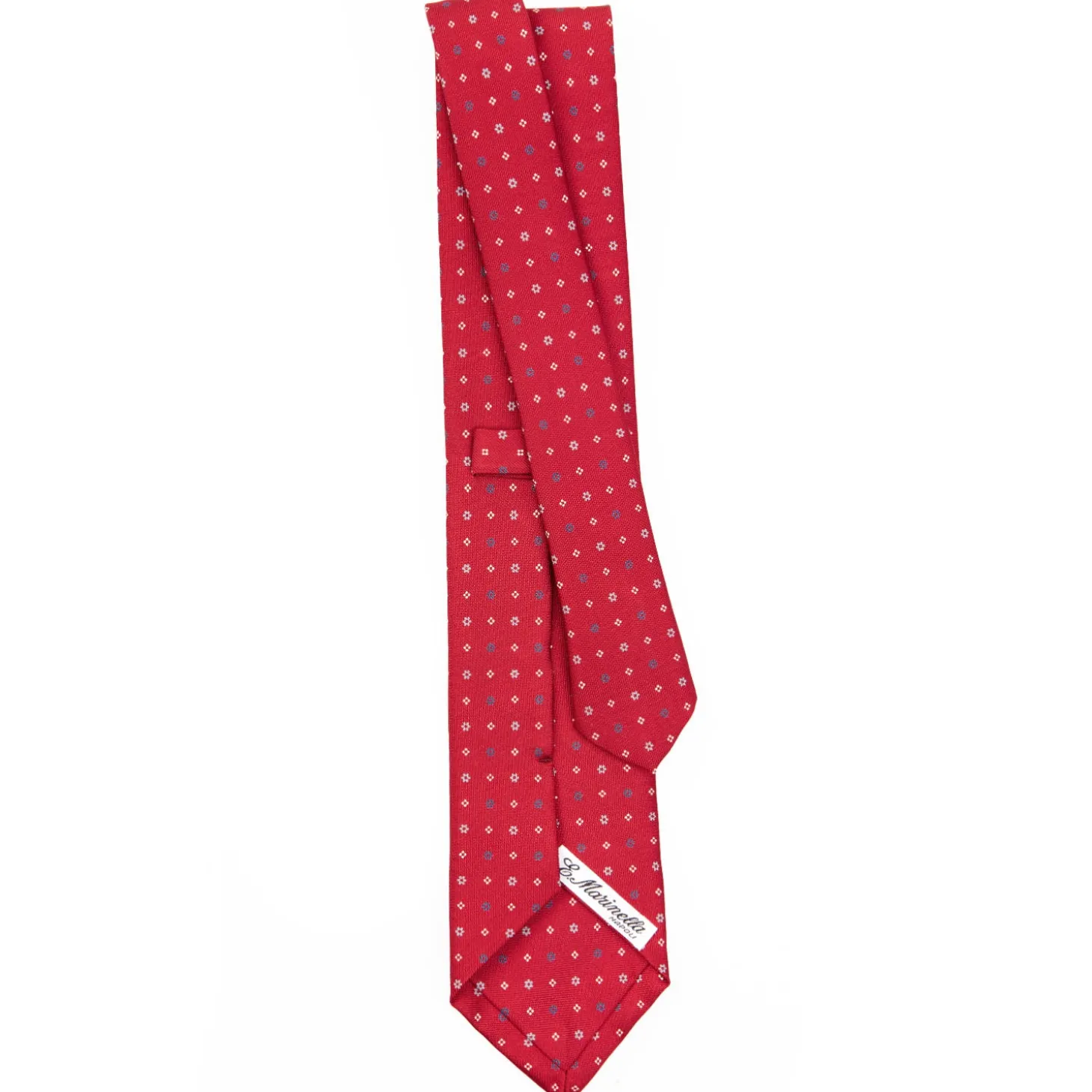 CRAVATTA SARTORIALE CLASSICA IN SETA BORDEAUX Microfantasia fiore