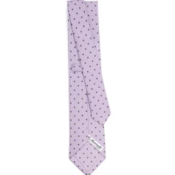 CRAVATTA SARTORIALE CLASSICA IN SETA LILLA Microfantasia fiore