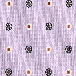 CRAVATTA SARTORIALE CLASSICA IN SETA LILLA Microfantasia fiore