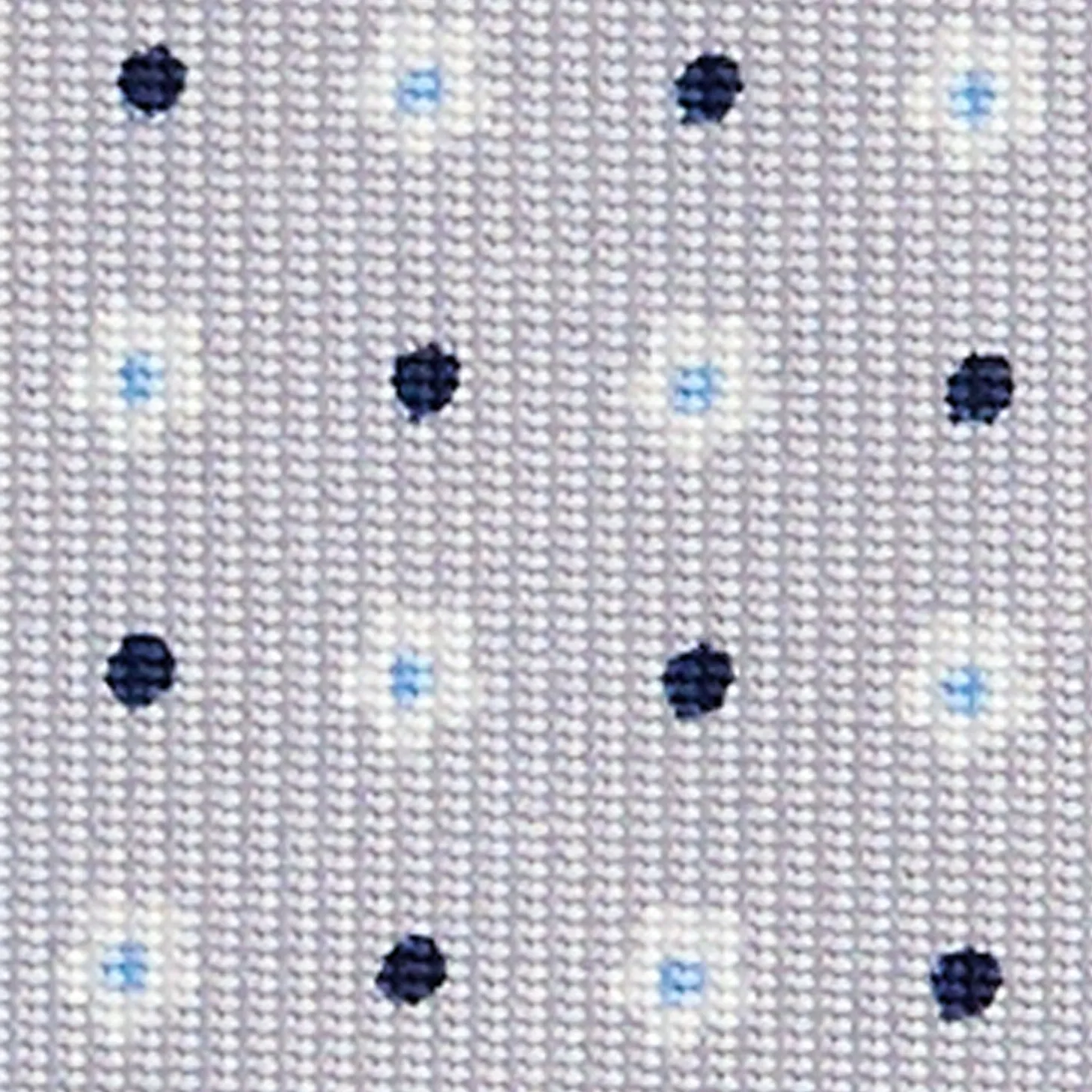 CRAVATTA SARTORIALE CLASSICA IN SETA GRIGIO CHIARO Microfantasia fiore