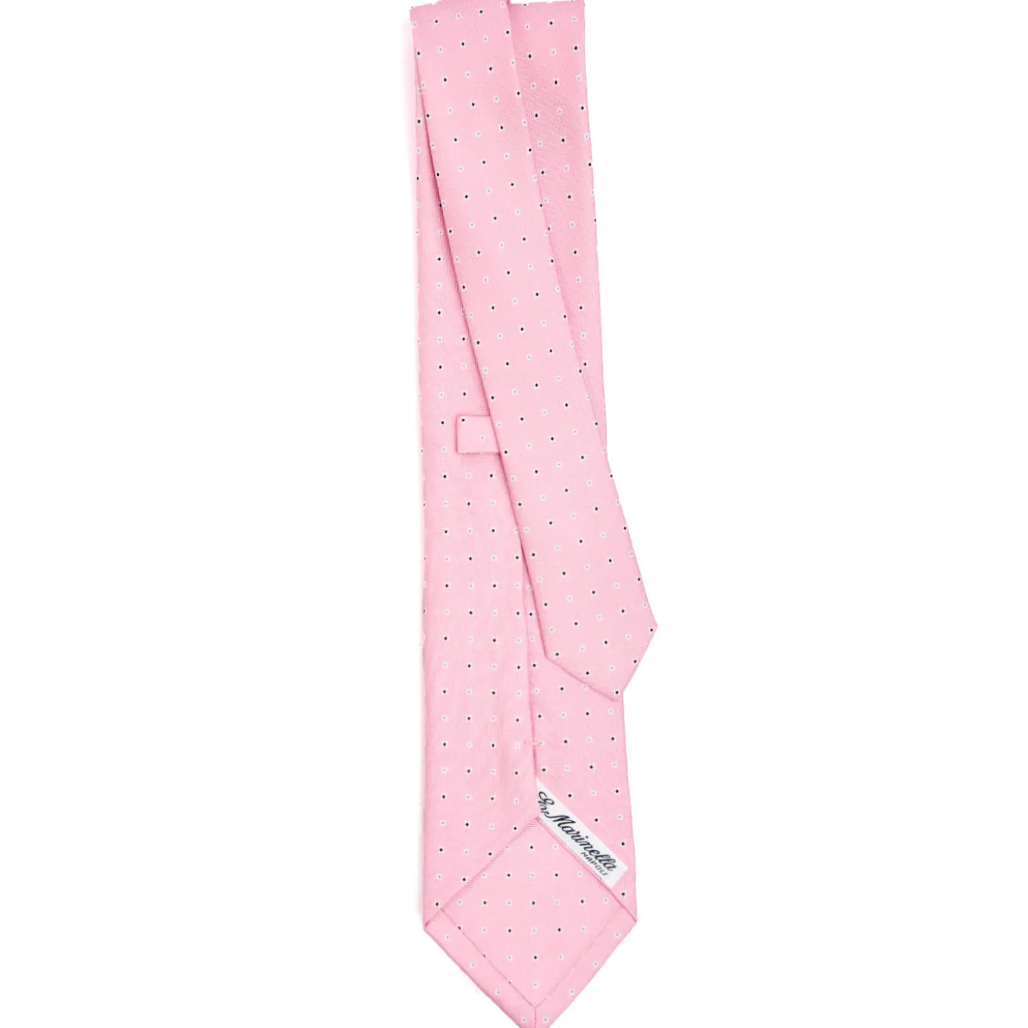 CRAVATTA SARTORIALE CLASSICA IN SETA ROSA Microfantasia fiore
