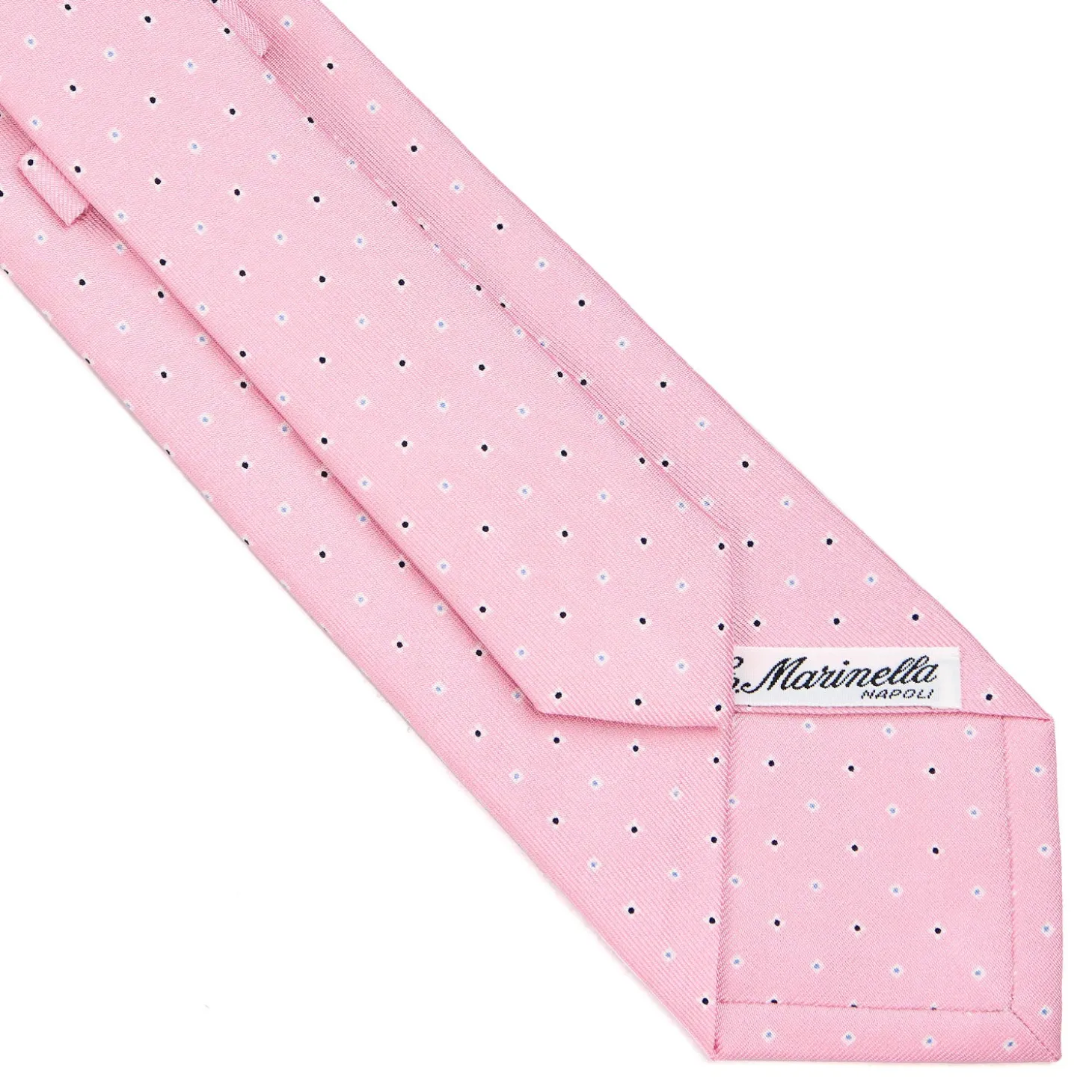 CRAVATTA SARTORIALE CLASSICA IN SETA ROSA Microfantasia fiore