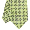 CRAVATTA SARTORIALE CLASSICA IN SETA VERDE CHIARO Microfantasia fiore