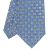 CRAVATTA SARTORIALE CLASSICA IN SETA AZZURRO POLVERE Microfantasia fiore