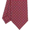 CRAVATTA SARTORIALE CLASSICA IN SETA BORDEAUX Microfantasia fiore