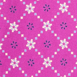 CRAVATTA SARTORIALE CLASSICA IN SETA FUCSIA Microfantasia fiore