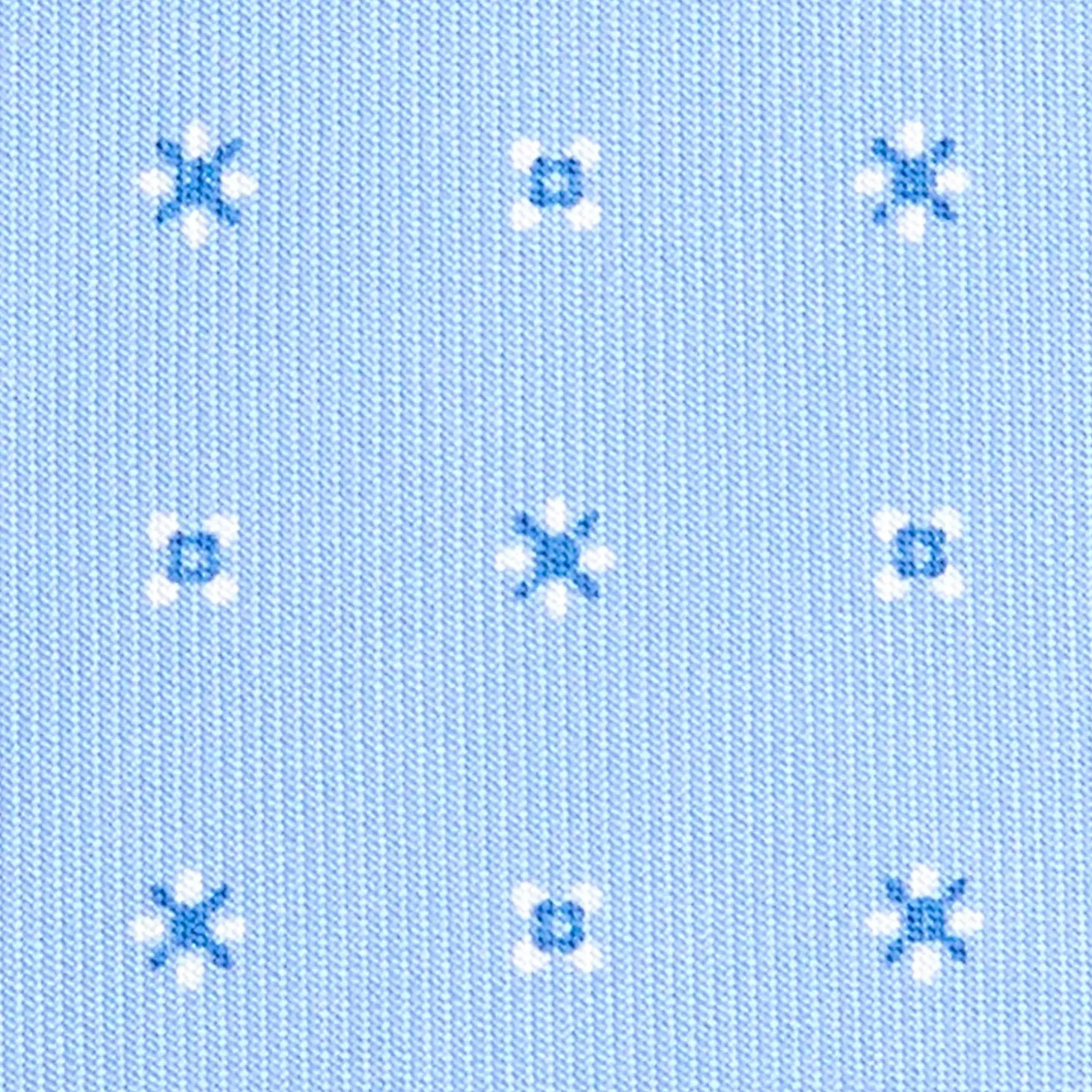 CRAVATTA SARTORIALE CLASSICA IN SETA AZZURRA Microfantasia fiore