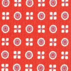CRAVATTA SARTORIALE CLASSICA IN SETA ROSSA Microfantasia fiore