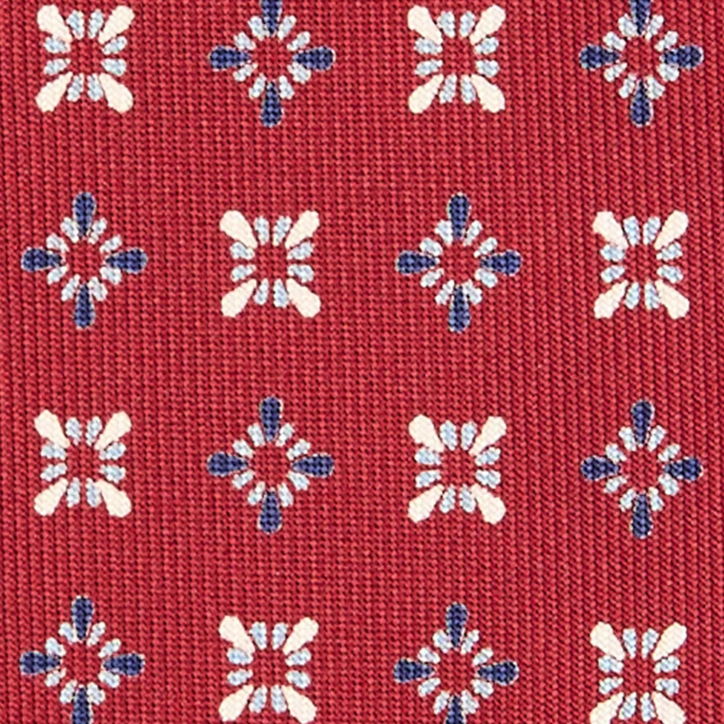 CRAVATTA SARTORIALE CLASSICA IN SETA BORDEAUX Microfantasia fiore