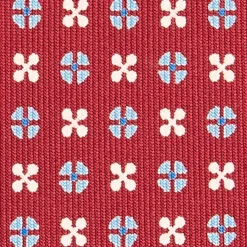 CRAVATTA SARTORIALE CLASSICA IN SETA BORDEAUX Microfantasia fiore