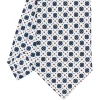 CRAVATTA SARTORIALE CLASSICA IN SETA BIANCA Microfantasia fiore