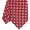 CRAVATTA SARTORIALE CLASSICA IN SETA BORDEAUX Microfantasia fiore