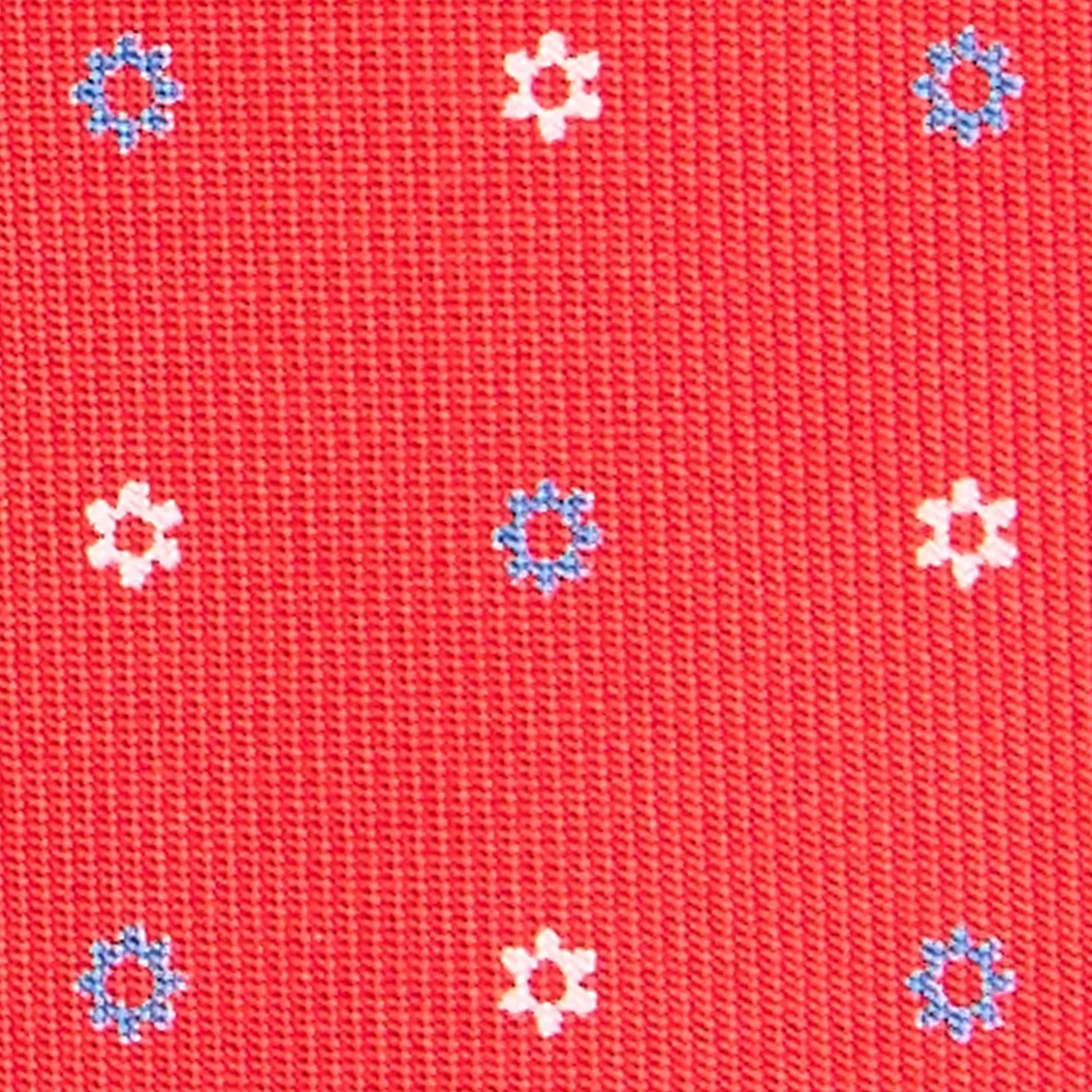 CRAVATTA SARTORIALE CLASSICA IN SETA ROSSA Microfantasia fiore