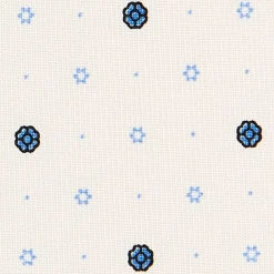 CRAVATTA SARTORIALE CLASSICA IN SETA BIANCA Microfantasia fiore