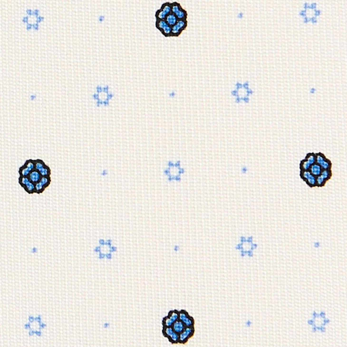 CRAVATTA SARTORIALE CLASSICA IN SETA BIANCA Microfantasia fiore