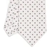 CRAVATTA SARTORIALE CLASSICA IN SETA BIANCA Microfantasia fiore