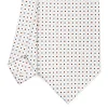 CRAVATTA SARTORIALE CLASSICA IN SETA BIANCA Microfantasia fiore