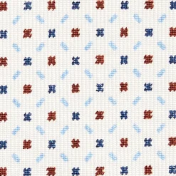CRAVATTA SARTORIALE CLASSICA IN SETA BIANCA Microfantasia fiore