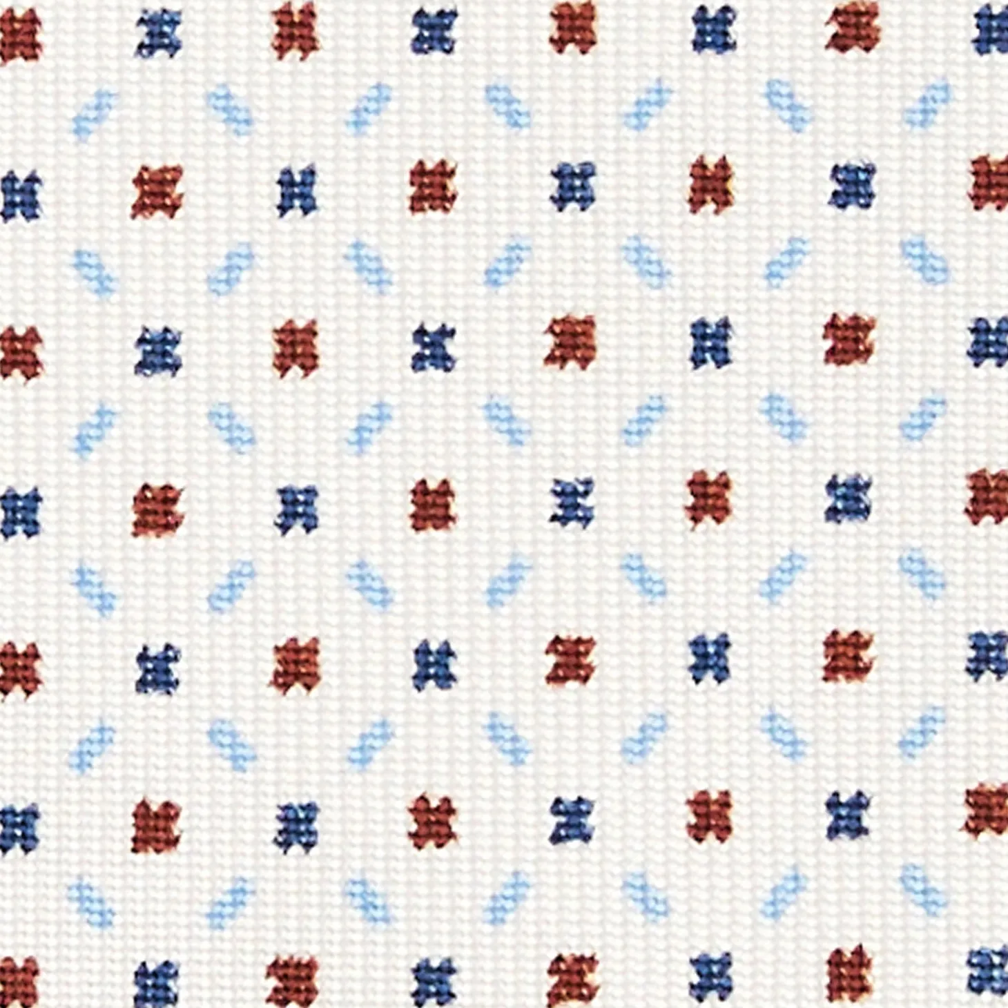CRAVATTA SARTORIALE CLASSICA IN SETA BIANCA Microfantasia fiore
