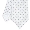 CRAVATTA SARTORIALE CLASSICA IN SETA BIANCA Microfantasia fiore